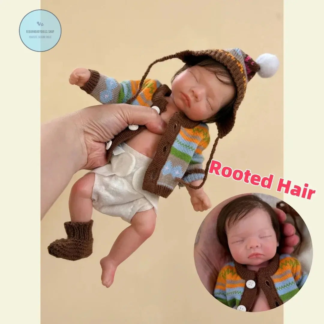 Mini reborn baby dolls with lifelike details, tiny size, and adorable outfits