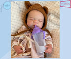 13-Inch Open Mouth Silicone Reborn Baby Doll | Full-Body Soft Platinum Silicone Newborn Girl Doll for Kids | Realistic Pascale Design rebornbabydolls.shop