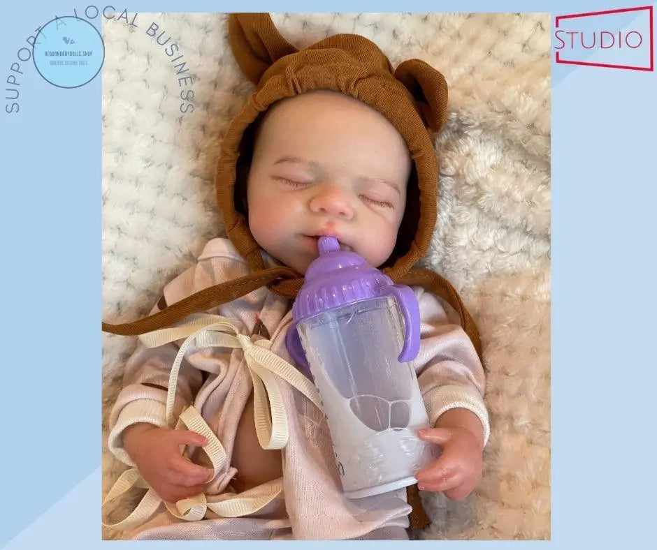 13-Inch Open Mouth Silicone Reborn Baby Doll | Full-Body Soft Platinum Silicone Newborn Girl Doll for Kids | Realistic Pascale Design rebornbabydolls.shop
