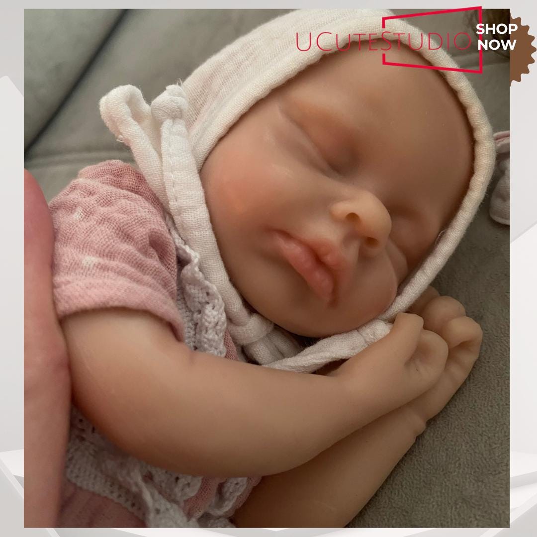 Handmade 12-Inch Lifelike Micro Preemie Boy Full Silicone sleepy Baby Doll – Realistic Full Body Reborn Mini Doll Bali Seller rebornbabydolls.shop