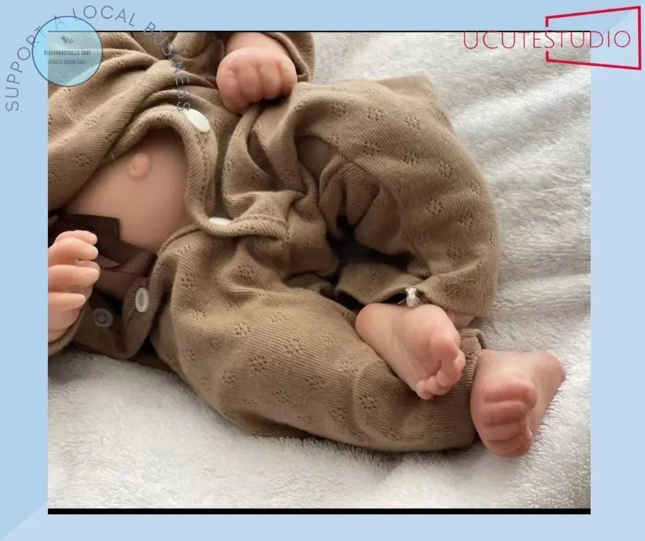 18-Inch Realistic Silicone Reborn Baby Boy Doll –Hand-Painted with Rooted Hair & Visible Veins, Lifelike Waterproof Newborn Gift smile rebornbabydolls.shop
