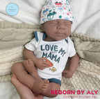 19" Lifelike Black Silicone Reborn Baby Doll | Dark Skin Lifelike Newborn | Realistic Collectible Toy Gift | African American Newborn Toy rebornbabydolls.shop