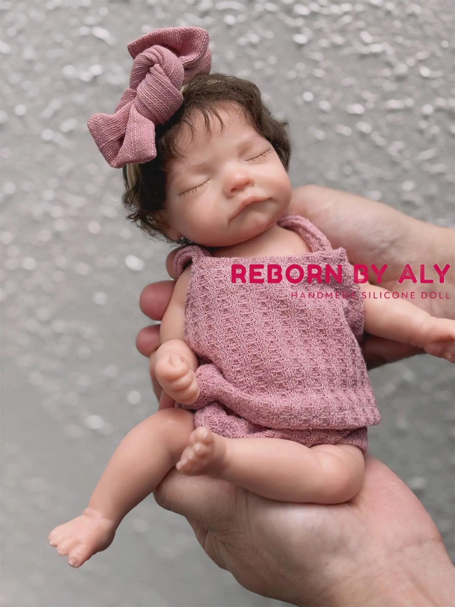 26cm Handmade Solid Silicone Reborn Girl Doll | Waterproof & Lifelike Newborn with Rooted Hair, Soft Touch, Perfect children Gift rebornbabydolls.shop