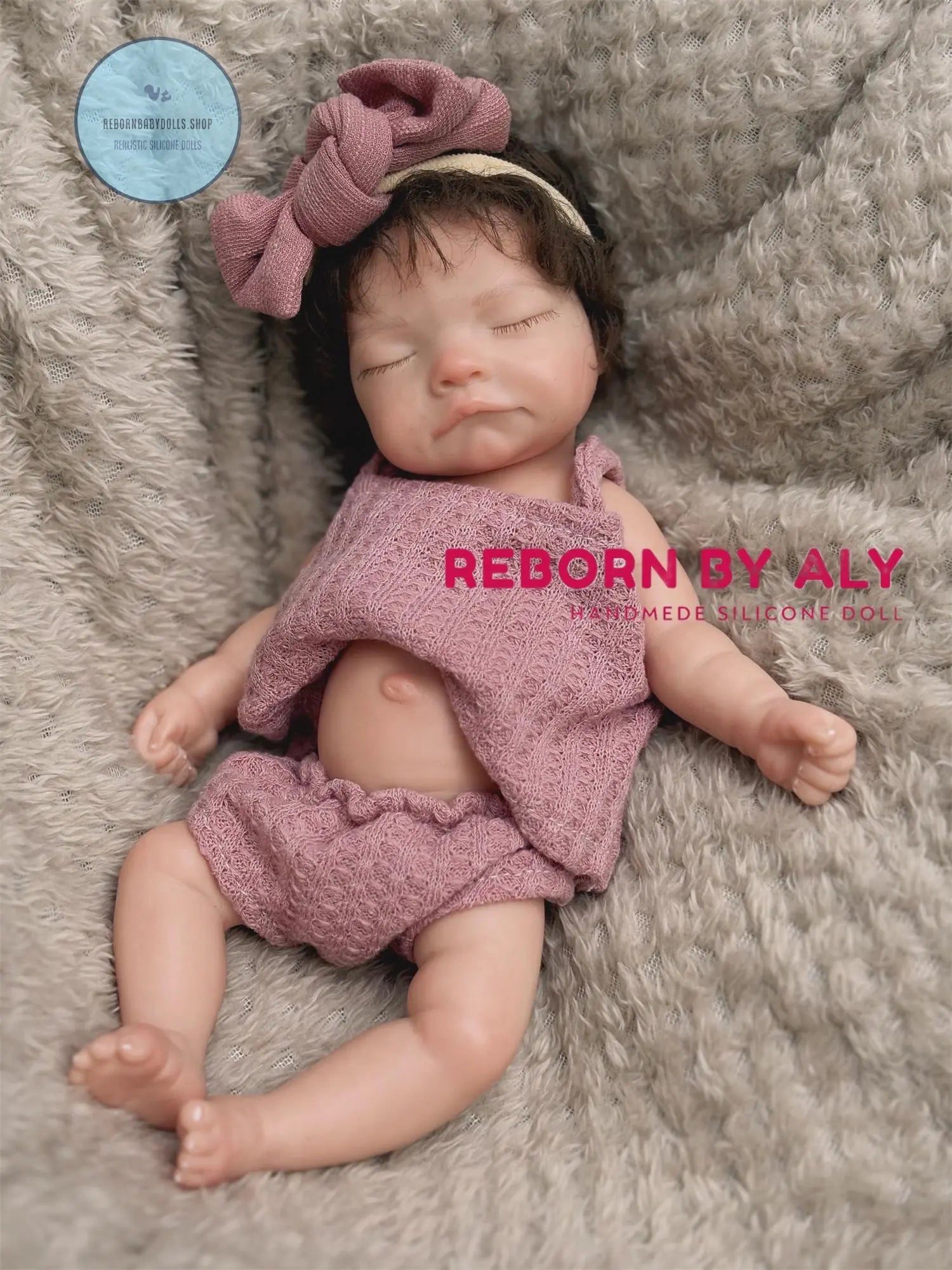 26cm Handmade Solid Silicone Reborn Girl Doll | Waterproof & Lifelike Newborn with Rooted Hair, Soft Touch, Perfect children Gift rebornbabydolls.shop