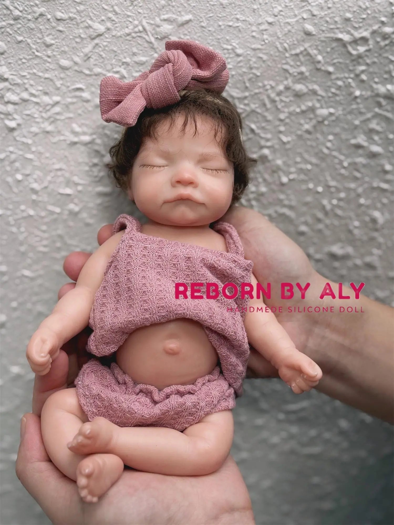 26cm Handmade Solid Silicone Reborn Girl Doll | Waterproof & Lifelike Newborn with Rooted Hair, Soft Touch, Perfect children Gift rebornbabydolls.shop