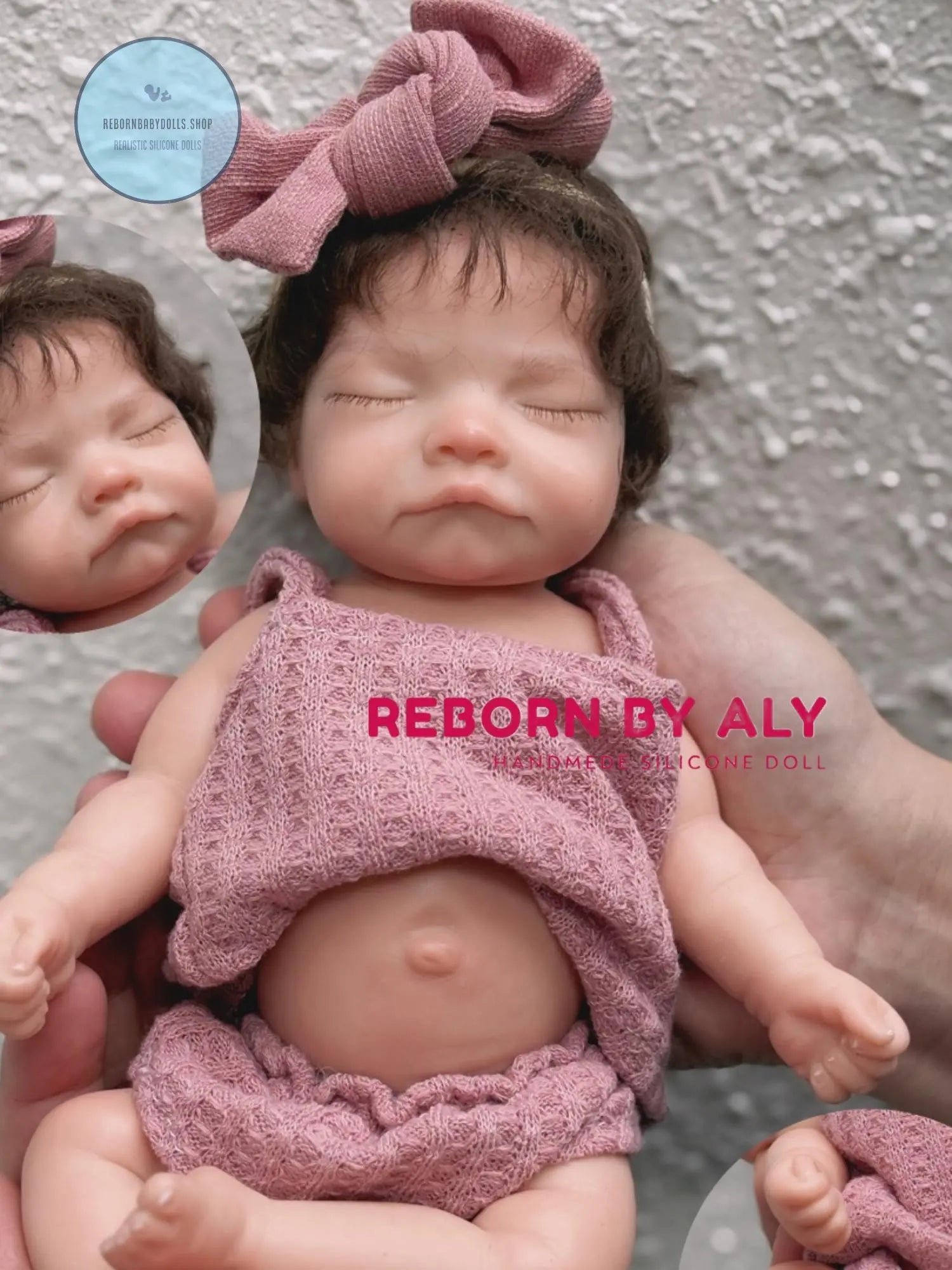 26cm Handmade Solid Silicone Reborn Girl Doll | Waterproof & Lifelike Newborn with Rooted Hair, Soft Touch, Perfect children Gift rebornbabydolls.shop