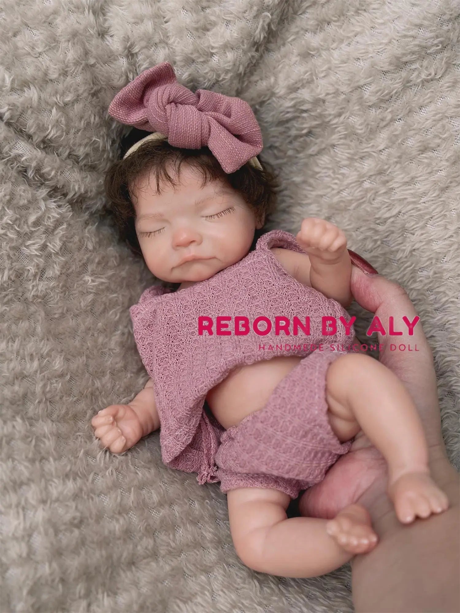 26cm Handmade Solid Silicone Reborn Girl Doll | Waterproof & Lifelike Newborn with Rooted Hair, Soft Touch, Perfect children Gift rebornbabydolls.shop