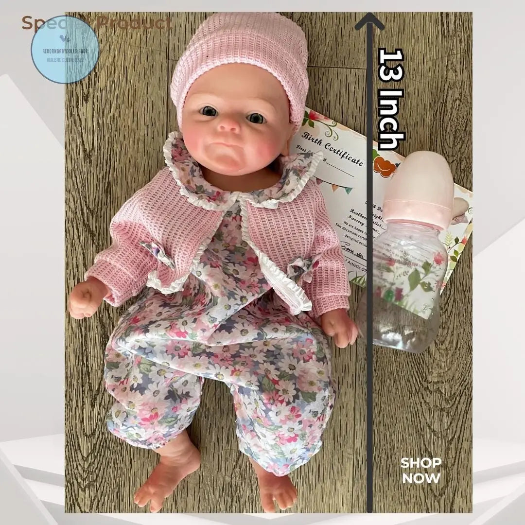 35 cm Full Body Solid Silicone Reborn Baby Doll Hand Painted Lifelike Baby Girl with ltra Soft Realistic Newborn Doll Bali Seller rebornbabydolls.shop