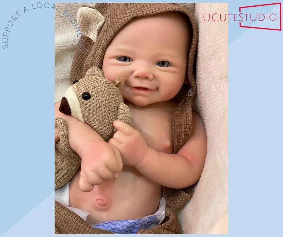 42cm Full Body Baby Silicone Doll | Lifelike Handmade Baby Doll for Collectors and Kids | Perfect Gift! rebornbabydolls.shop
