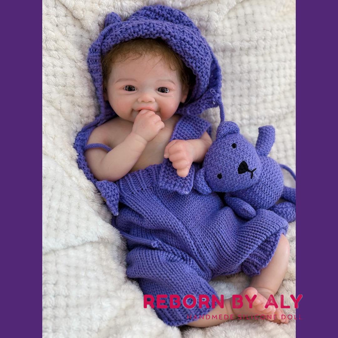 Lifelike 18" Full Body Silicone Baby Girl Doll - Rooted Mohair & Soft Touch rebornbabydolls.shop