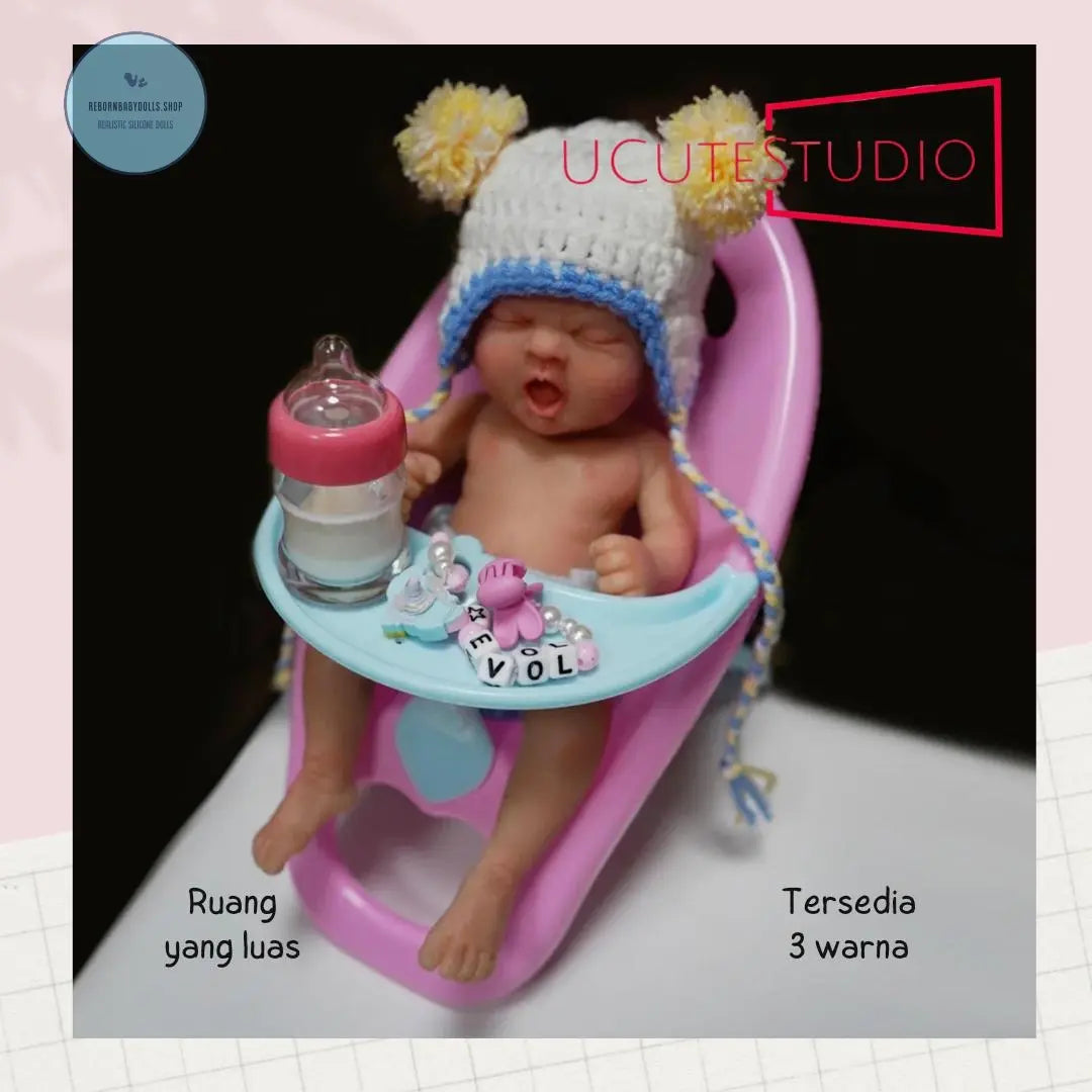 7-Inch Full Body Silicone Angry Reborn Baby Doll - Realistic Mini Doll for Kids, Boy & Girl, Perfect Anti-Stress Gift Bali Seller rebornbabydolls.shop