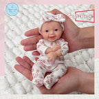 7-Inch Reborn Baby Girl Doll - Handcrafted Realistic Full Body Platinum Silicone Mini Doll Child Friendly rebornbabydolls.shop