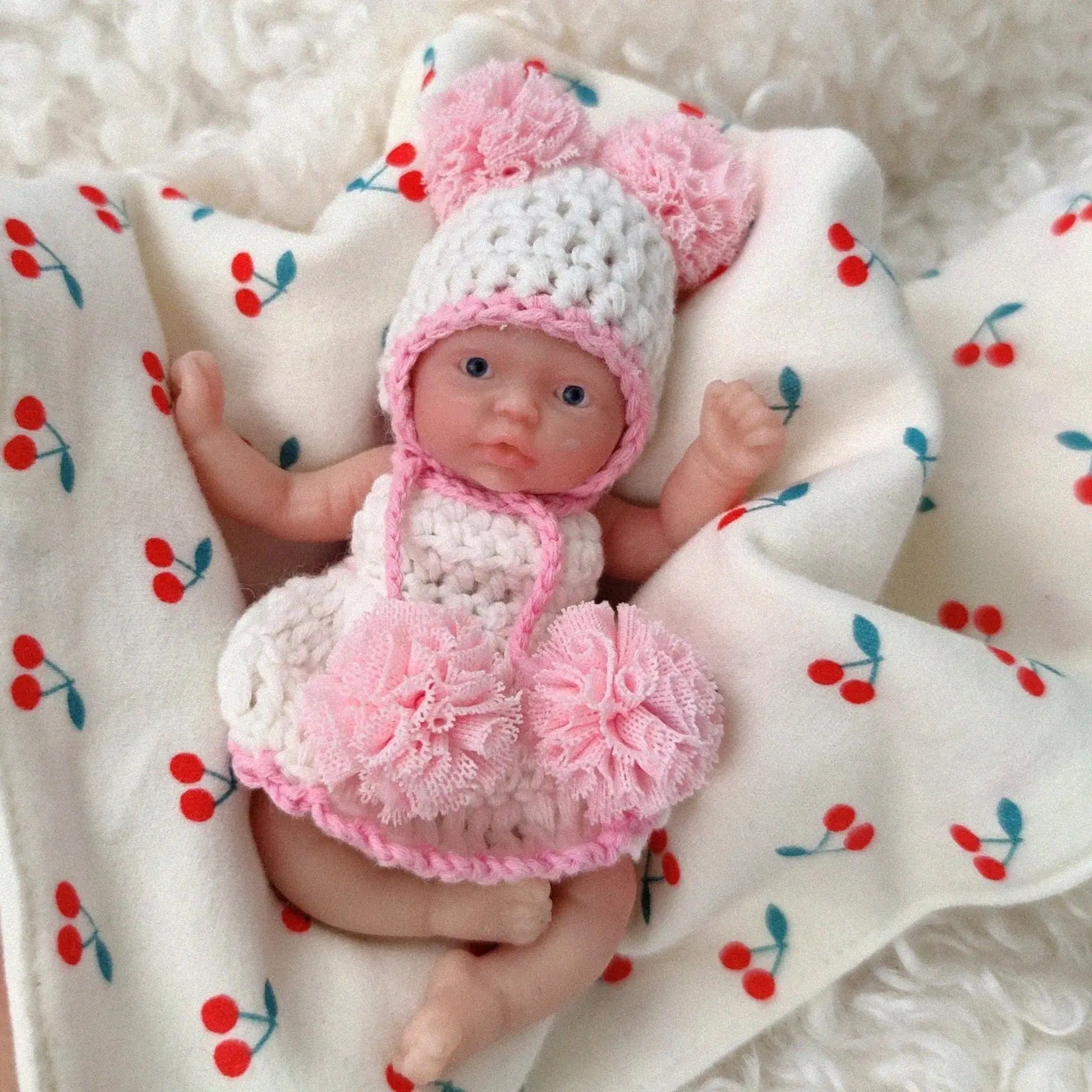 Image of Reborn Baby Dolls 4.5 Inch Reborn Baby Dolls Sleeping Silicone Full