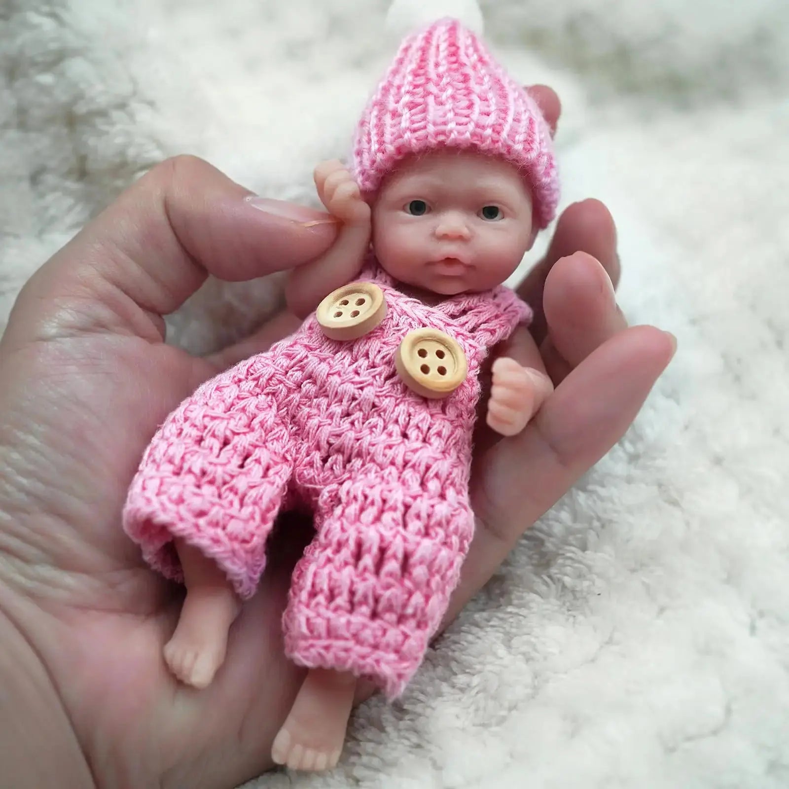 Image of Reborn Baby Dolls Mini Reborn Baby Dolls Sleeping Silicone Full Body