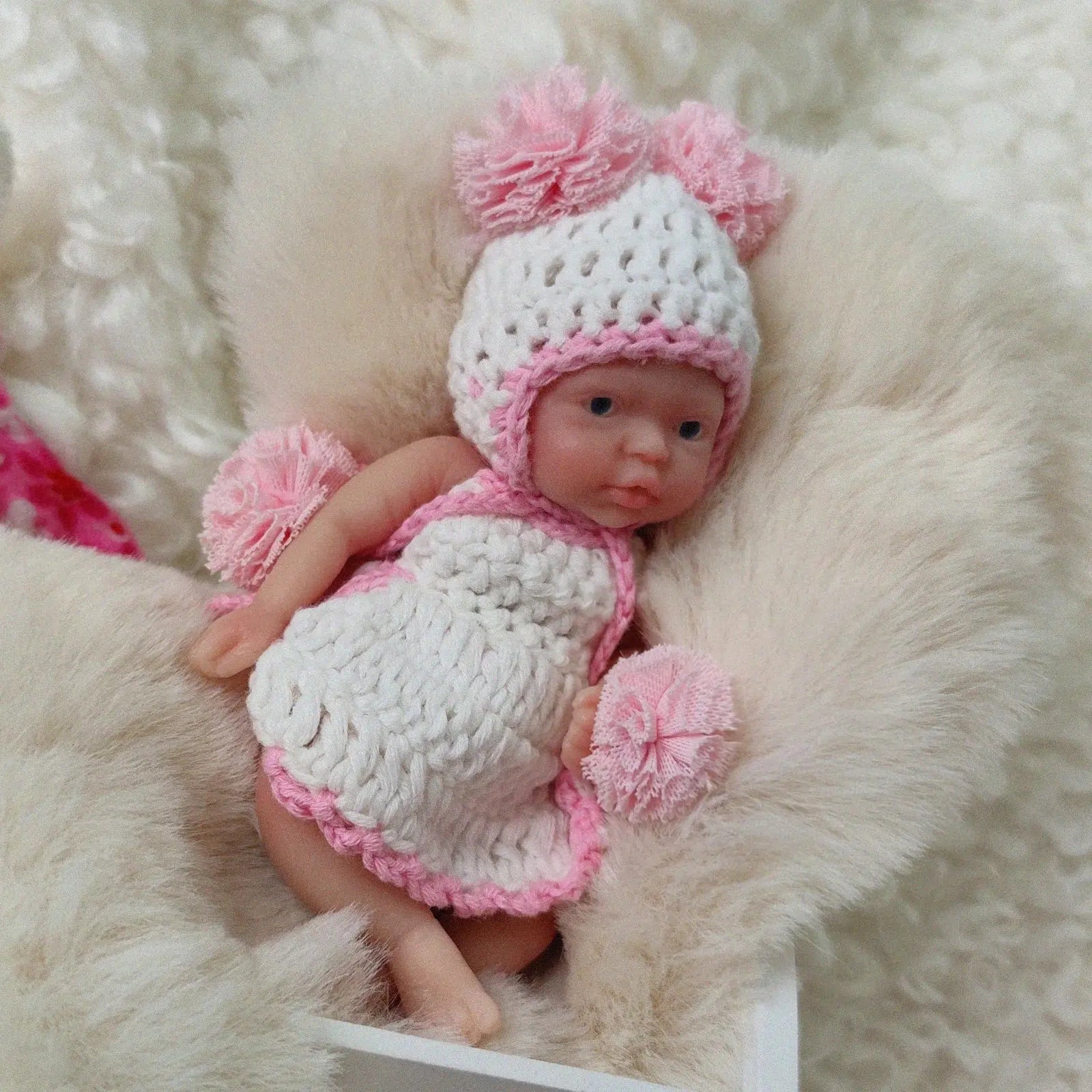 Image of Reborn Baby Dolls 4.5 Inch Reborn Baby Dolls Sleeping Silicone Full