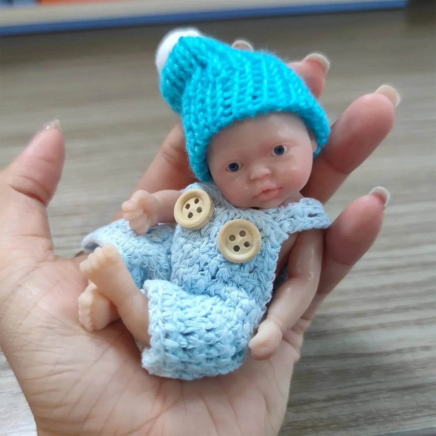 Image of Reborn Baby Dolls Sleeping Silicone Full Body Boy 4.5Inch Miniature