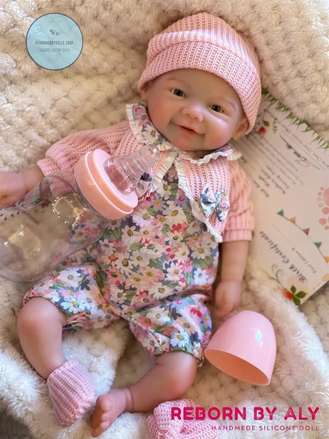 Full Body Solid Silicone Reborn Baby Doll | Waterproof Vivienne Girl Doll with Open Mouth | Hand-Painted Newborn Bebe Perfect kids Gift rebornbabydolls.shop