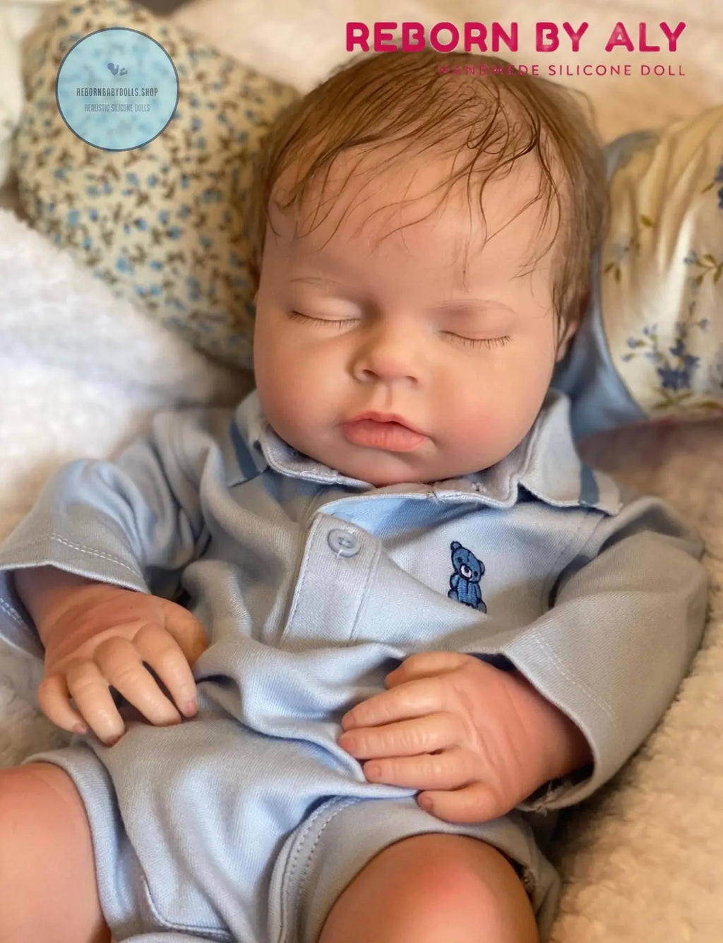 Full Solid Silicone Reborn Baby Doll - Open Mouth, Rooted Hair Option - Lifelike Newborn Art Doll - Doll Gift - reborn doll rebornbabydolls.shop