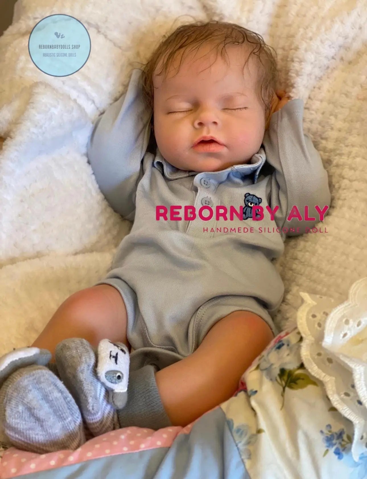 Full Solid Silicone Reborn Baby Doll - Open Mouth, Rooted Hair Option - Lifelike Newborn Art Doll - Doll Gift - reborn doll rebornbabydolls.shop