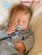 Full Solid Silicone Reborn Baby Doll - Open Mouth, Rooted Hair Option - Lifelike Newborn Art Doll - Doll Gift - reborn doll rebornbabydolls.shop