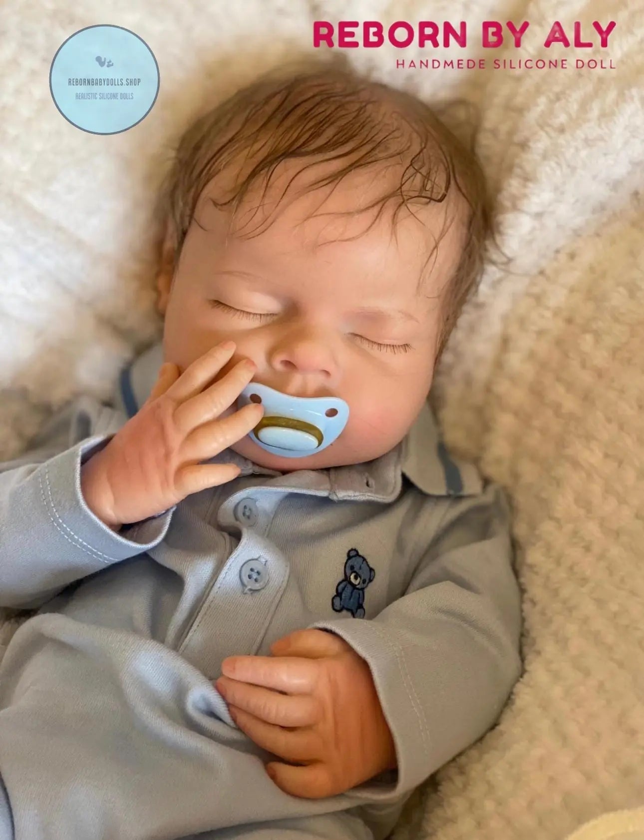 Full Solid Silicone Reborn Baby Doll - Open Mouth, Rooted Hair Option - Lifelike Newborn Art Doll - Doll Gift - reborn doll rebornbabydolls.shop