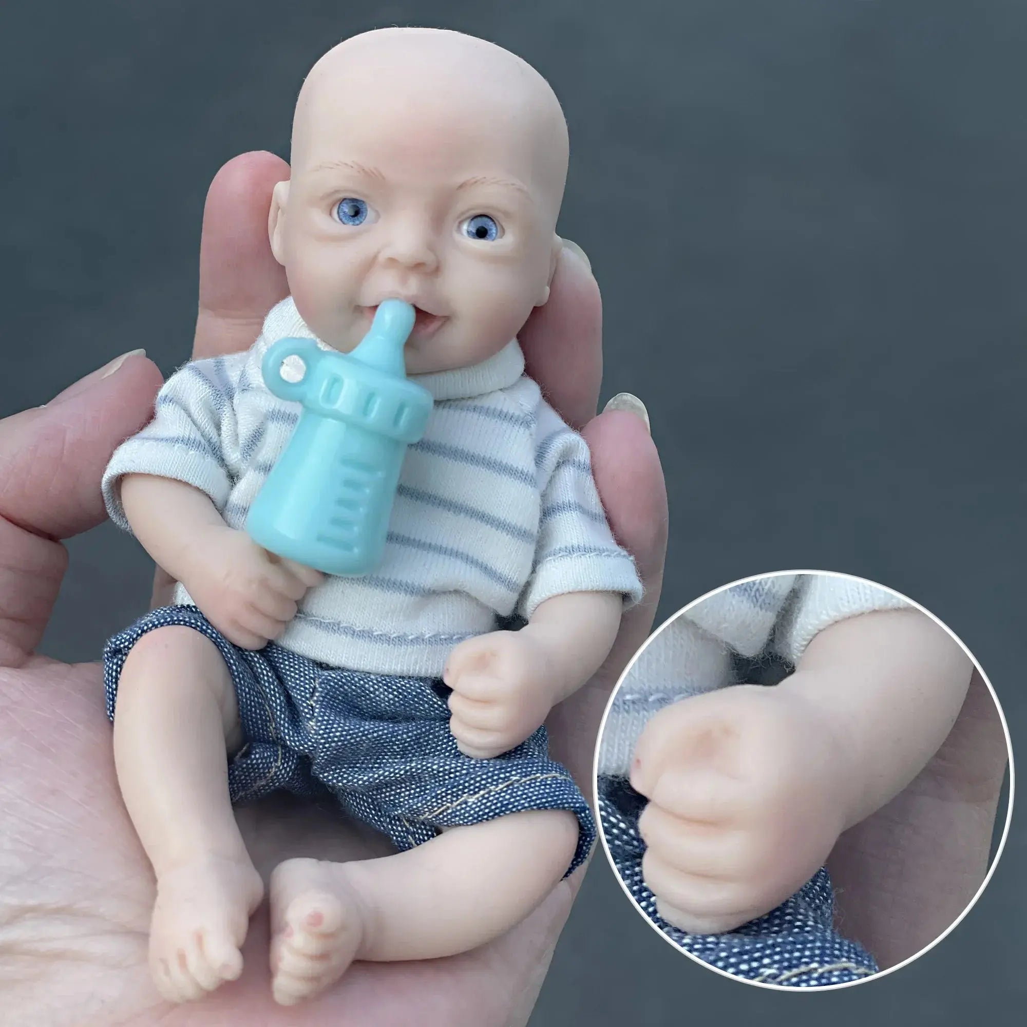 Image of Reborn Baby Dolls Lovely 6 Inch Palm Newborn Babies Full Body