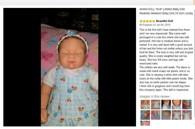 Image of Reborn Baby Dolls 5’’ Avani Doll Cute Silicone Baby Puppy Full Body