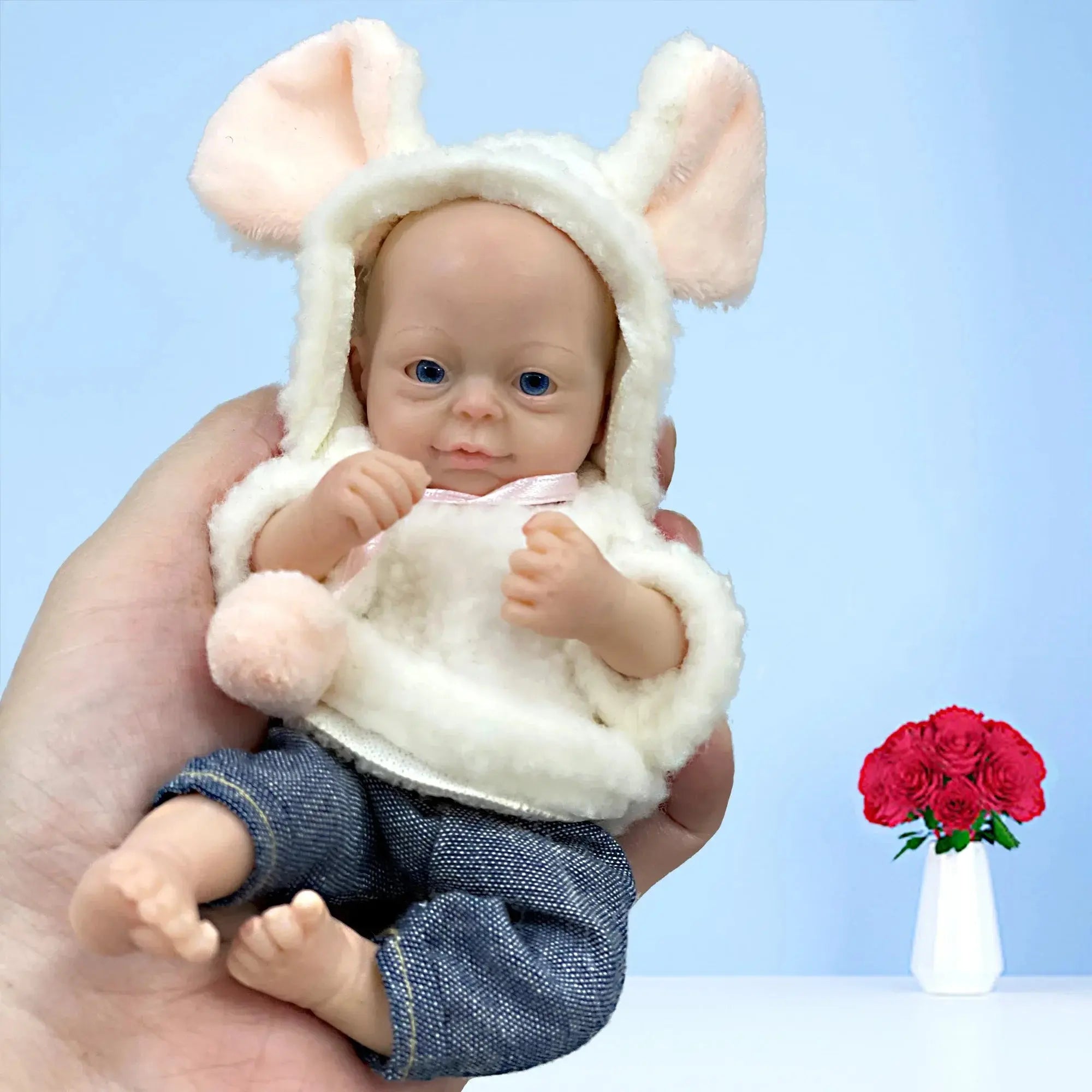 Image of Reborn Baby Dolls Lovely 6 Inch Palm Newborn Babies Full Body