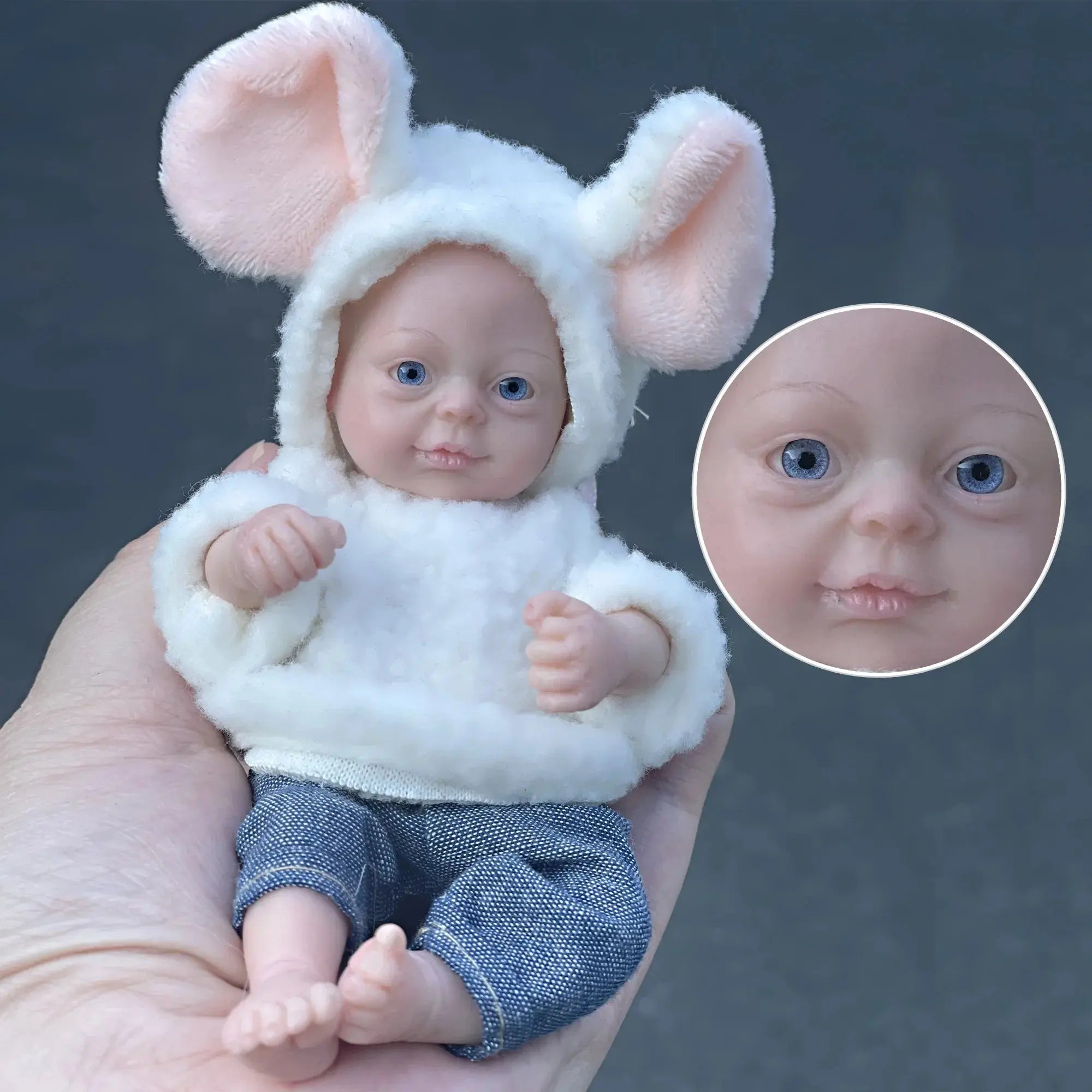 Image of Reborn Baby Dolls Lovely 6 Inch Palm Newborn Babies Full Body