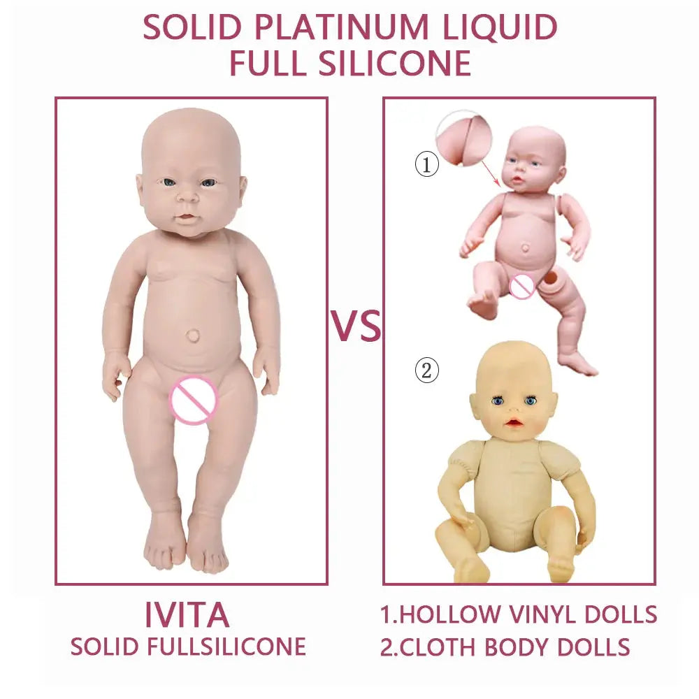 Image of Reborn Baby Dolls Ivita Wg1503 16Inch 2000G 100% Full Silicone Reborn