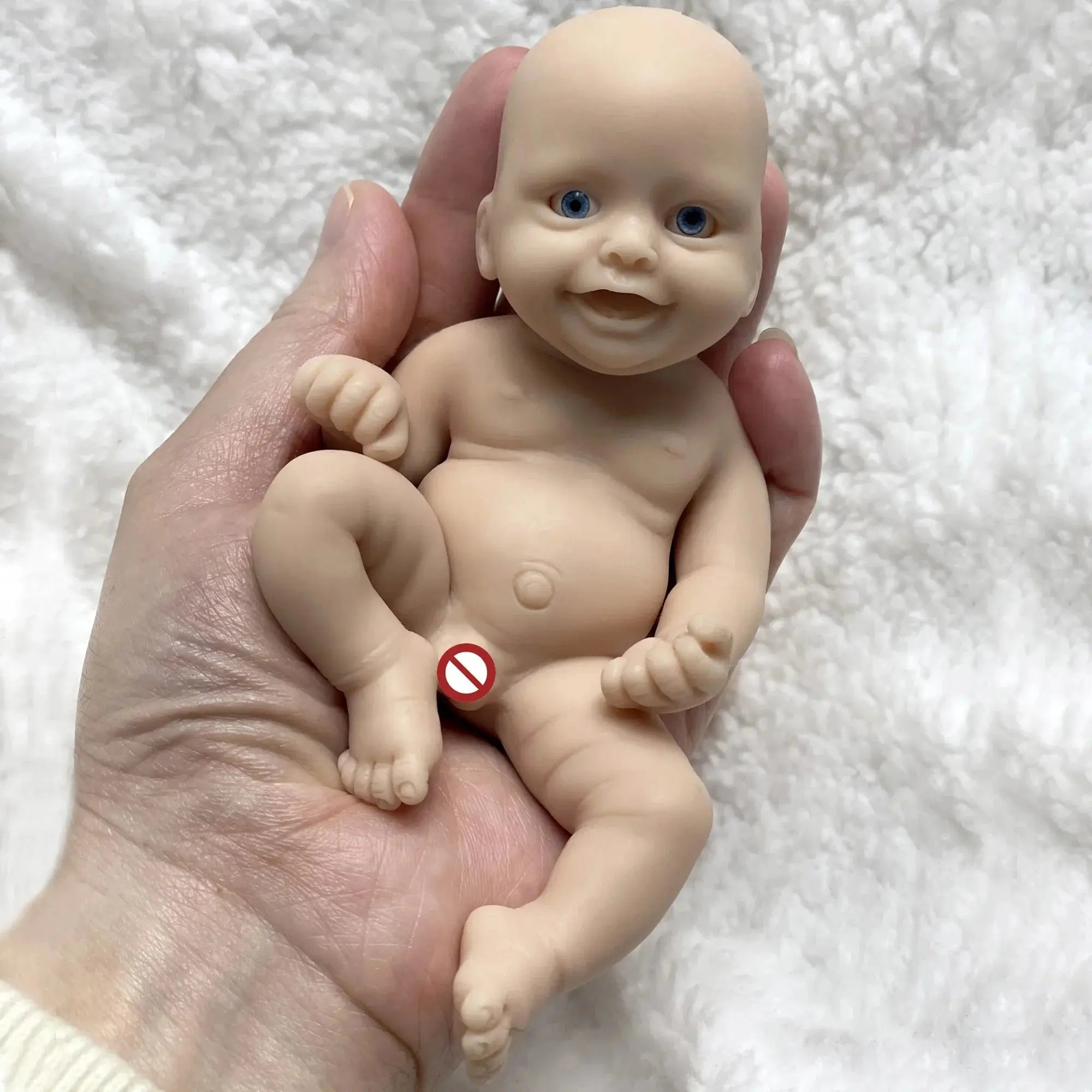 Image of Reborn Baby Dolls 6 Inch Mini Palm Silicone Bebe Reborn Kits