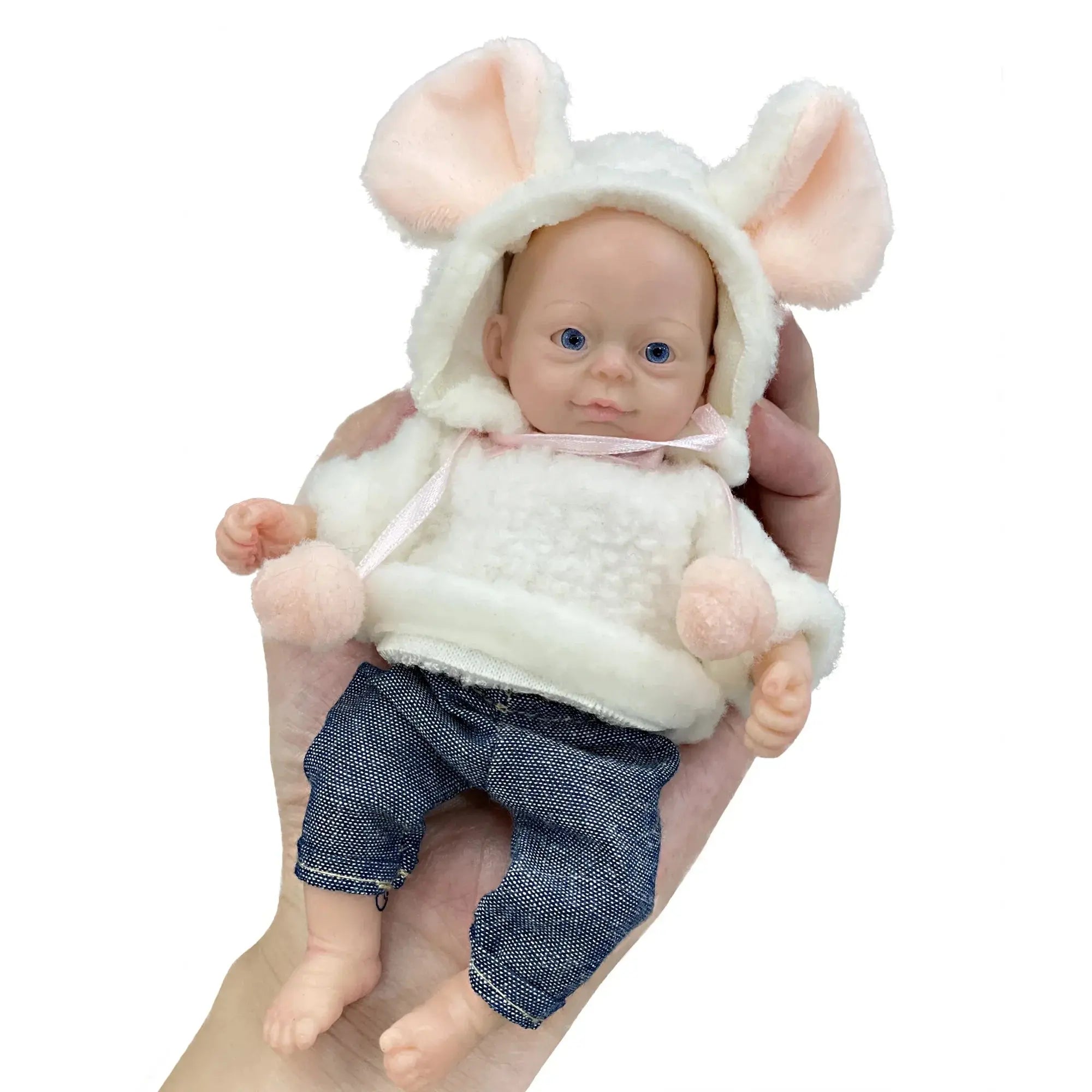 Image of Reborn Baby Dolls Lovely 6 Inch Palm Newborn Babies Full Body