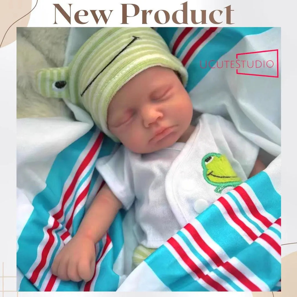 Handmade 12-Inch Lifelike Micro Preemie Boy Full Silicone sleepy Baby Doll – Realistic Full Body Reborn Mini Doll Bali Seller rebornbabydolls.shop