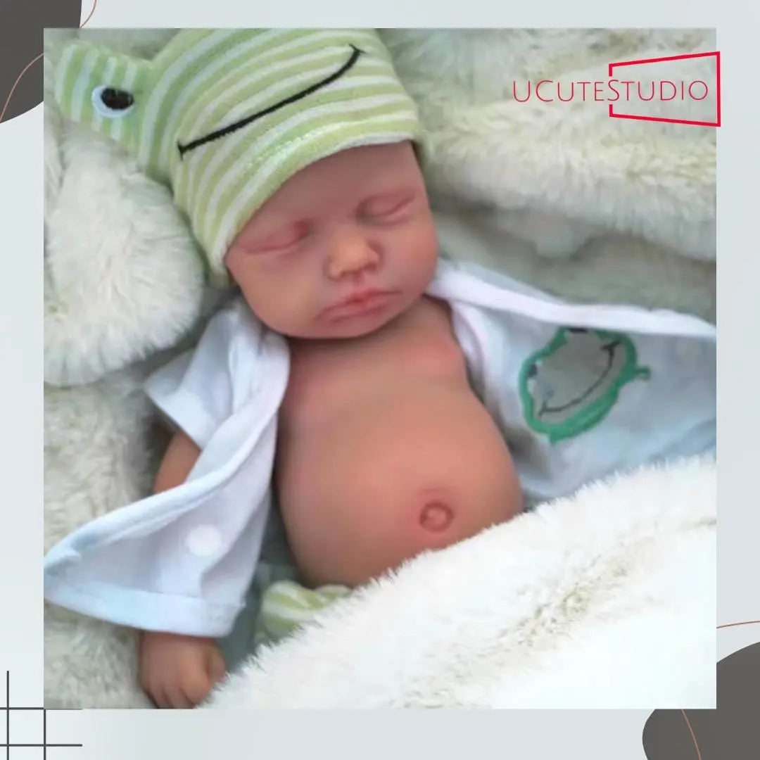 Handmade 12-Inch Lifelike Micro Preemie Boy Full Silicone sleepy Baby Doll – Realistic Full Body Reborn Mini Doll Bali Seller rebornbabydolls.shop