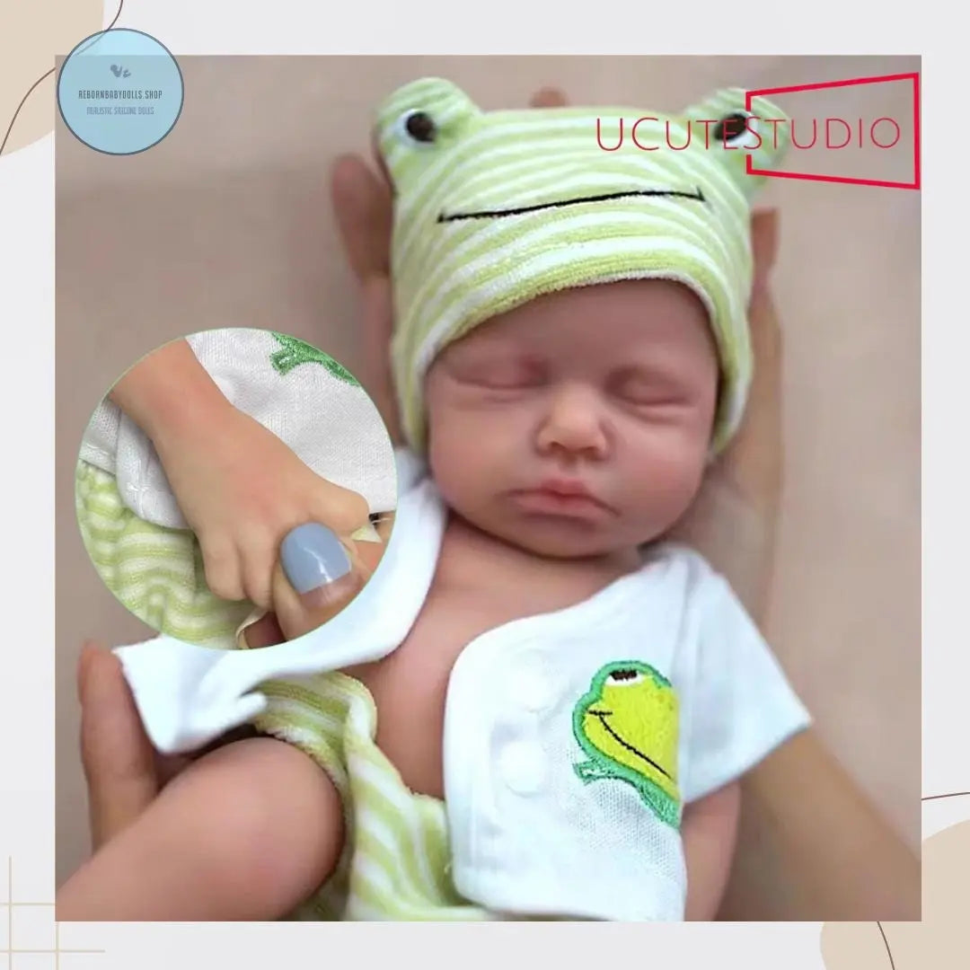 Handmade 12-Inch Lifelike Micro Preemie Boy Full Silicone sleepy Baby Doll – Realistic Full Body Reborn Mini Doll Bali Seller rebornbabydolls.shop
