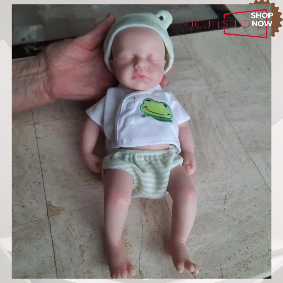 Handmade 12-Inch Lifelike Micro Preemie Boy Full Silicone sleepy Baby Doll – Realistic Full Body Reborn Mini Doll Bali Seller rebornbabydolls.shop