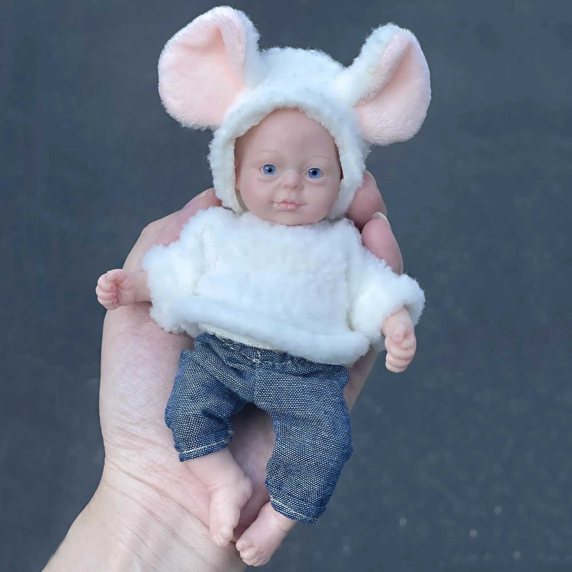 Image of Reborn Baby Dolls Lovely 6 Inch Palm Newborn Babies Full Body