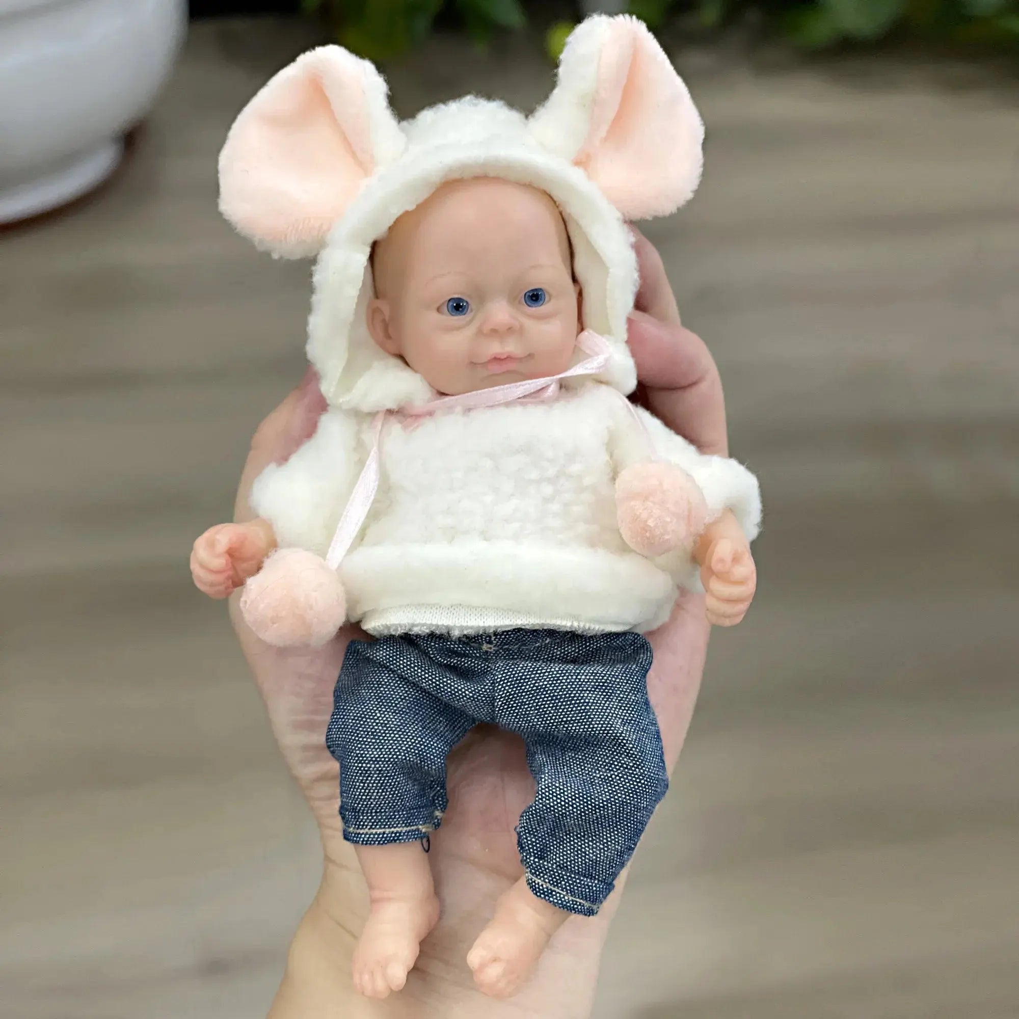 Image of Reborn Baby Dolls Lovely 6 Inch Palm Newborn Babies Full Body
