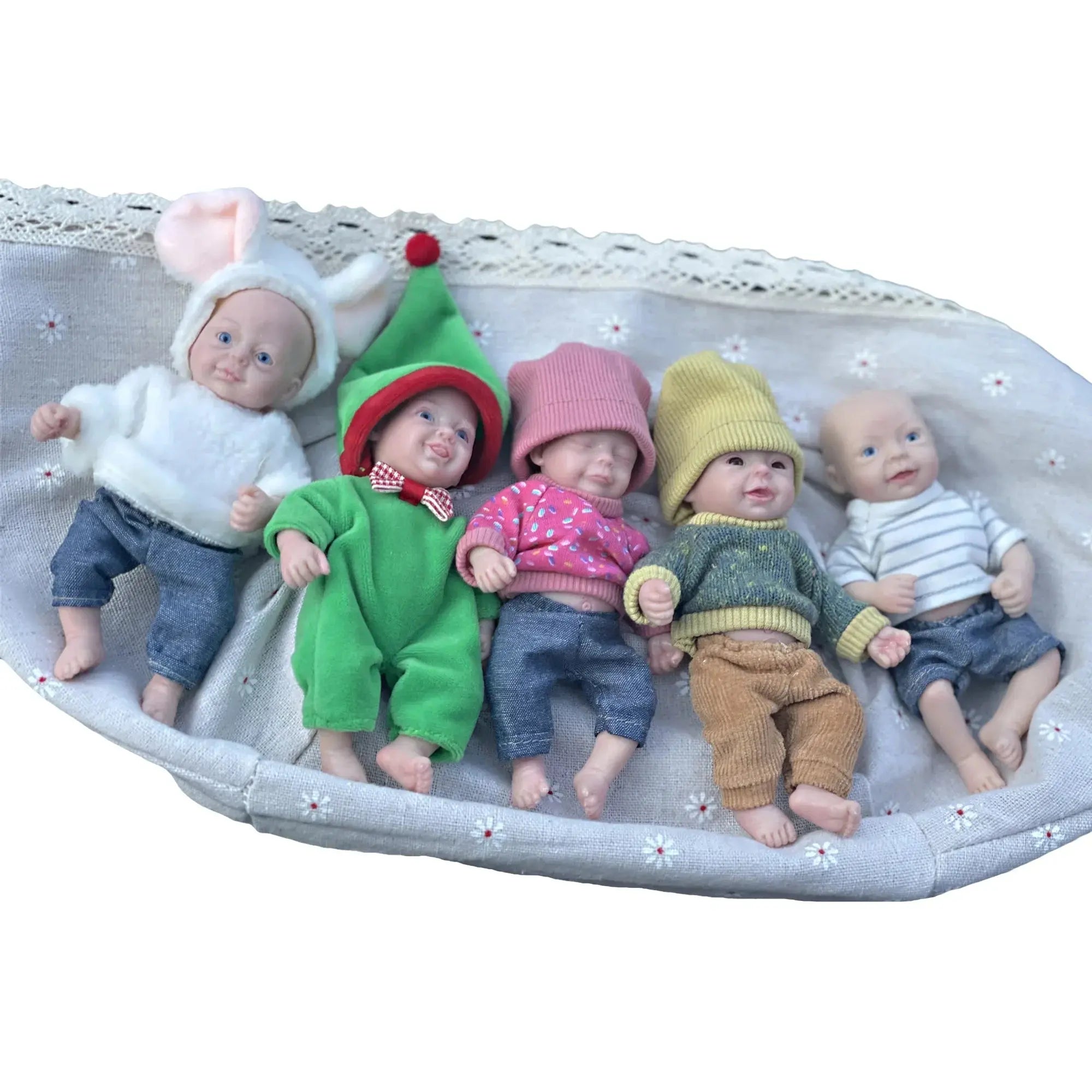 Image of Reborn Baby Dolls Lovely 6 Inch Palm Newborn Babies Full Body