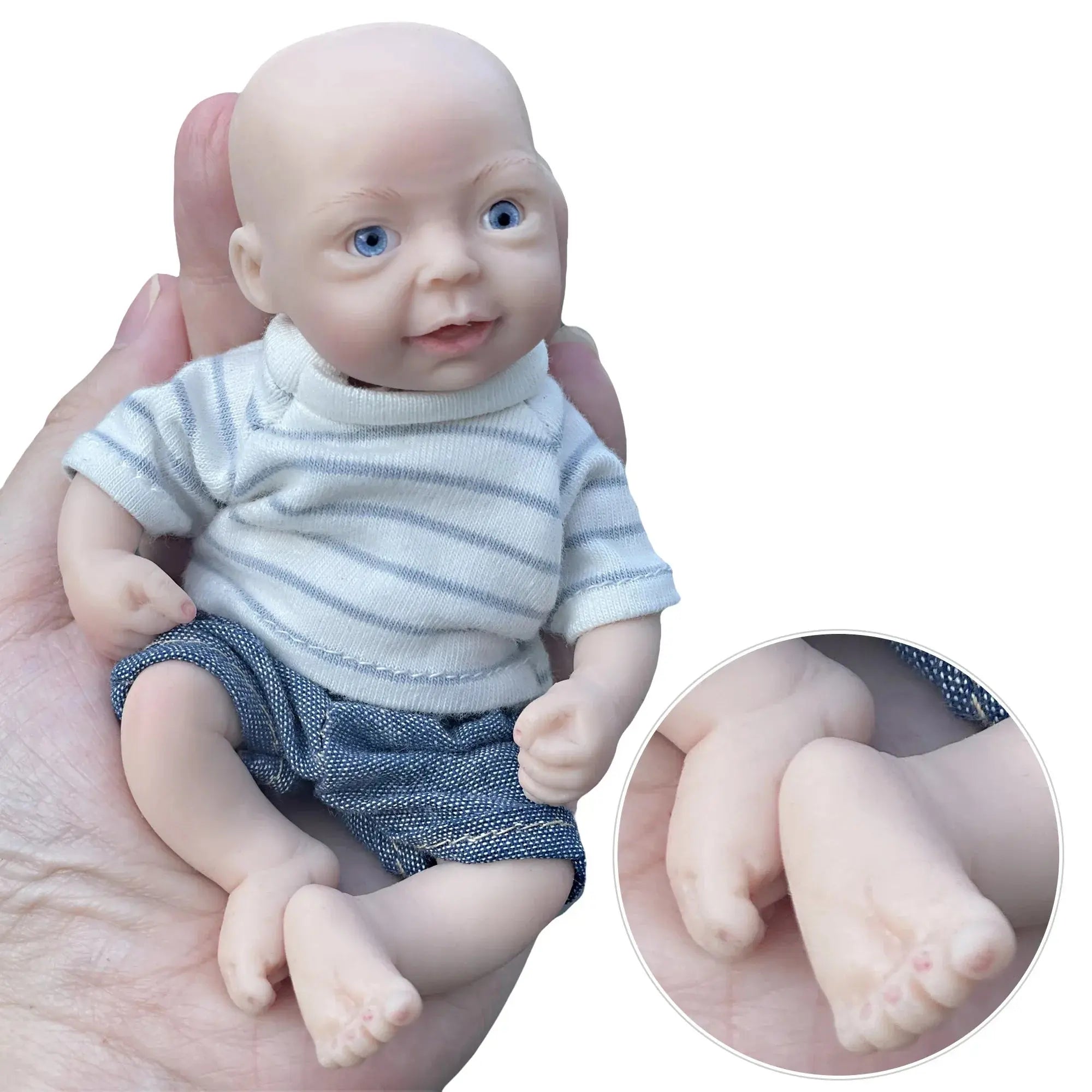 Image of Reborn Baby Dolls Lovely 6 Inch Palm Newborn Babies Full Body