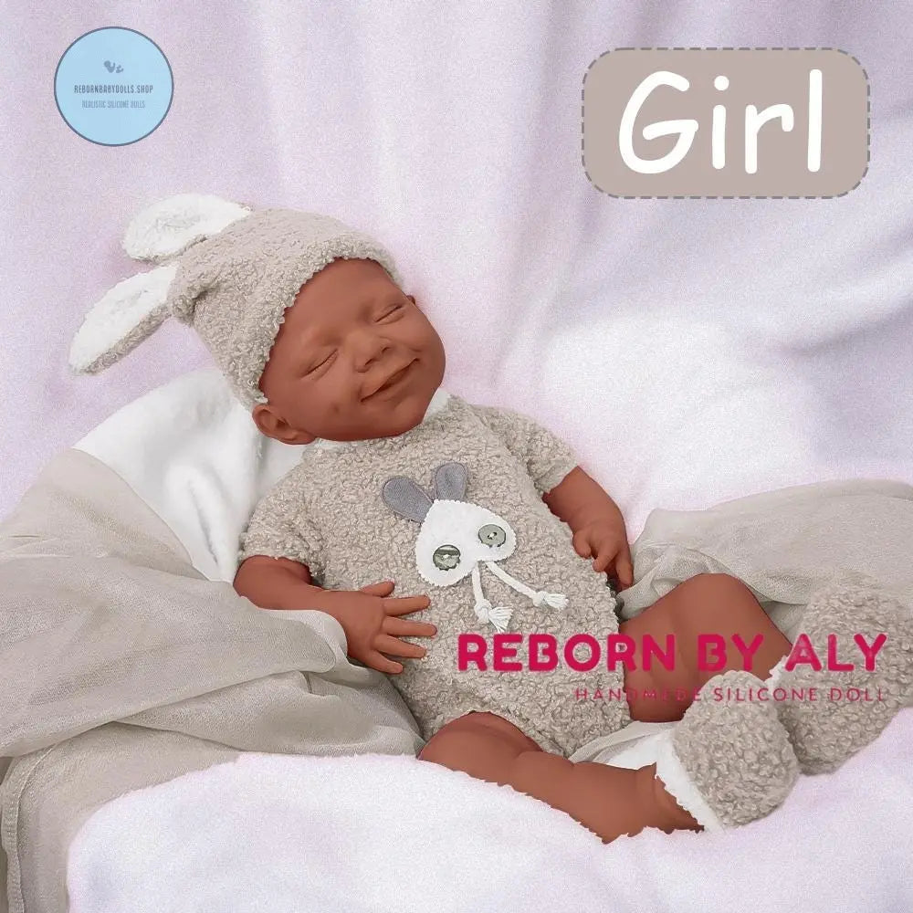 Lifelike 17" Full Body Silicone Reborn Baby Boy Doll - Washable Realistic - Africa American Black Reborn Doll - Kids Doll Gift rebornbabydolls.shop