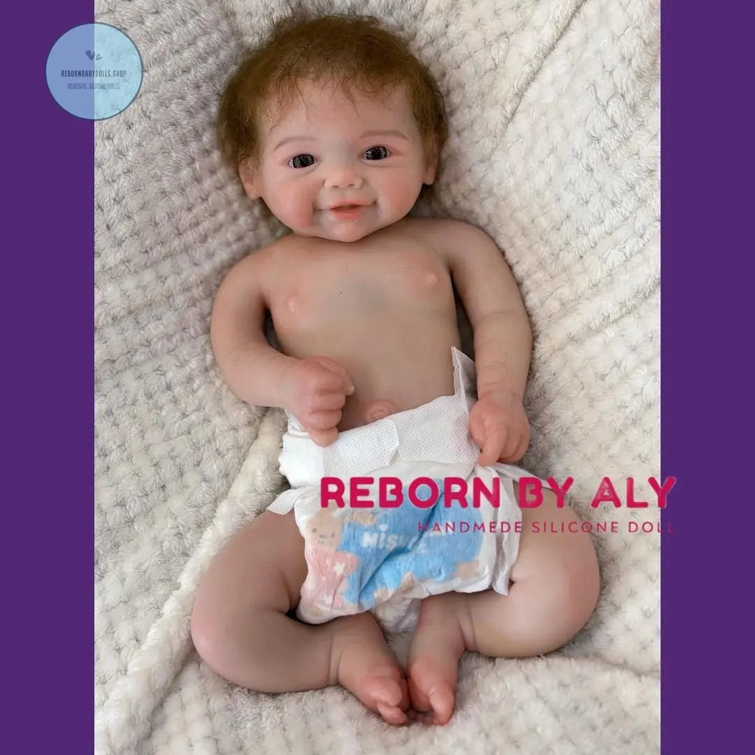 Lifelike 18" Full Body Silicone Baby Girl Doll - Rooted Mohair & Soft Touch rebornbabydolls.shop