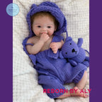 Lifelike 18" Full Body Silicone Baby Girl Doll - Rooted Mohair & Soft Touch rebornbabydolls.shop