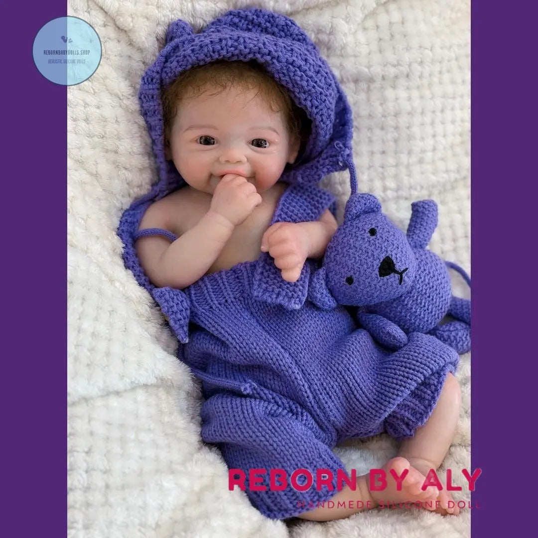 Lifelike 18" Full Body Silicone Baby Girl Doll - Rooted Mohair & Soft Touch rebornbabydolls.shop