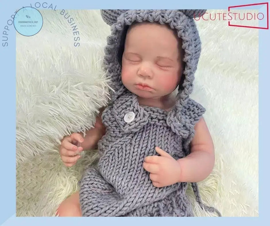 Lifelike 20-Inch Platinum Silicone Newborn Sleepy Doll – Soft Solid Full Body Silicone Painted Reborn Doll Girl Perfect Gift for Kids rebornbabydolls.shop