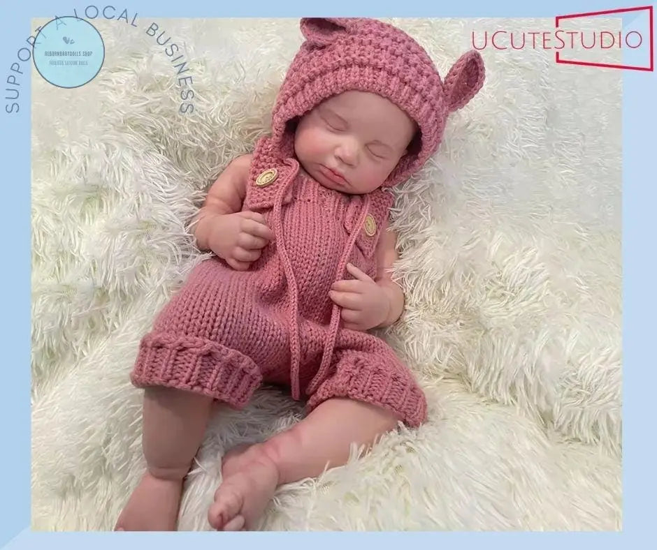 Lifelike 20-Inch Platinum Silicone Newborn Sleepy Doll – Soft Solid Full Body Silicone Painted Reborn Doll Girl Perfect Gift for Kids rebornbabydolls.shop