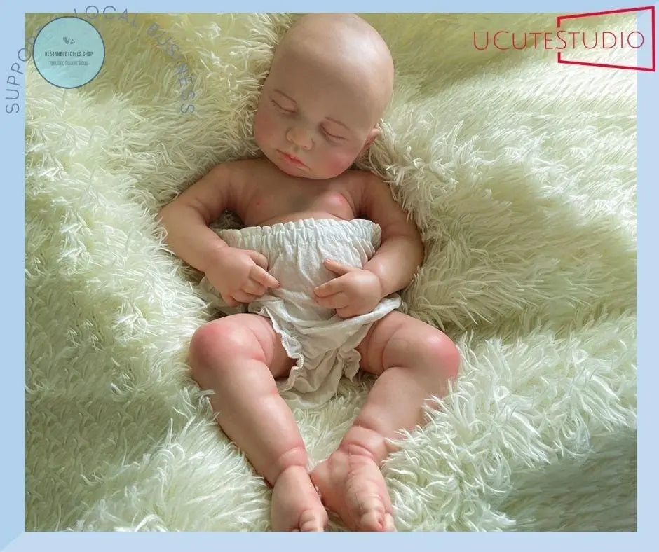 Lifelike 20-Inch Platinum Silicone Newborn Sleepy Doll – Soft Solid Full Body Silicone Painted Reborn Doll Girl Perfect Gift for Kids rebornbabydolls.shop