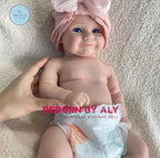 Realistic 20" Full Solid Silicone Reborn Baby Girl Doll | Waterproof Blue Eyes Newborn Gift | Lifelike Soft Kids Toy rebornbabydolls.shop