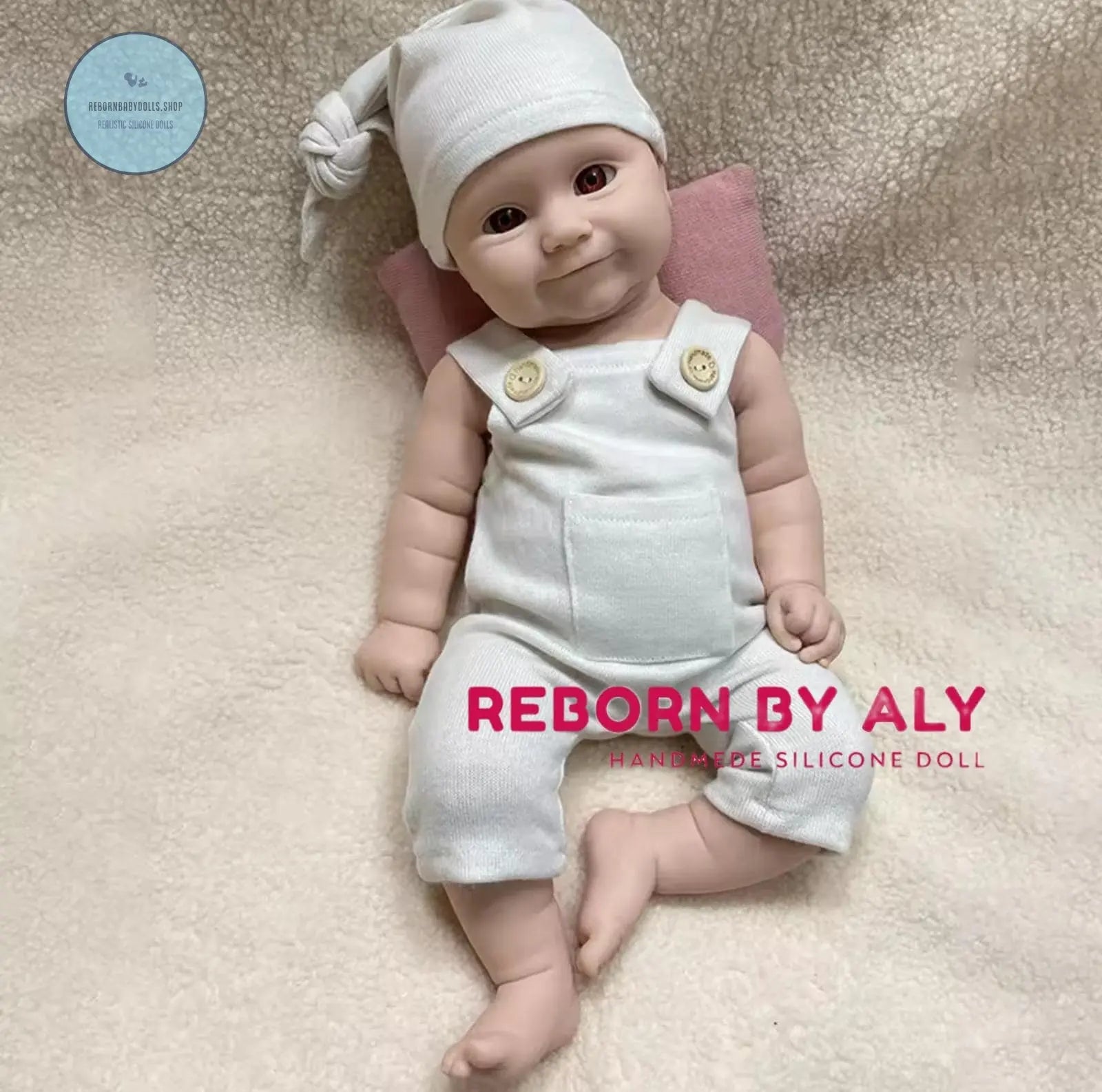 Realistic 20" Full Solid Silicone Reborn Baby Girl Doll | Waterproof Blue Eyes Newborn Gift | Lifelike Soft Kids Toy rebornbabydolls.shop