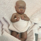 Image of Reborn Baby Dolls 100% Siold Silicone Reborn Baby Dark African Girl